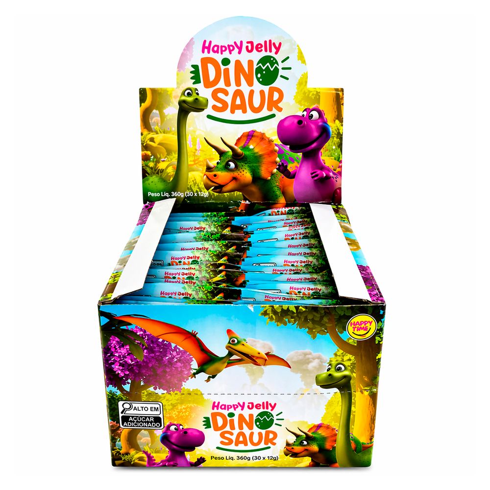 Happy Din Gelatina Dino Saur com 30 Unidades-1- Happy Din Gelatina Dino Saur com 30 Unidades-1-